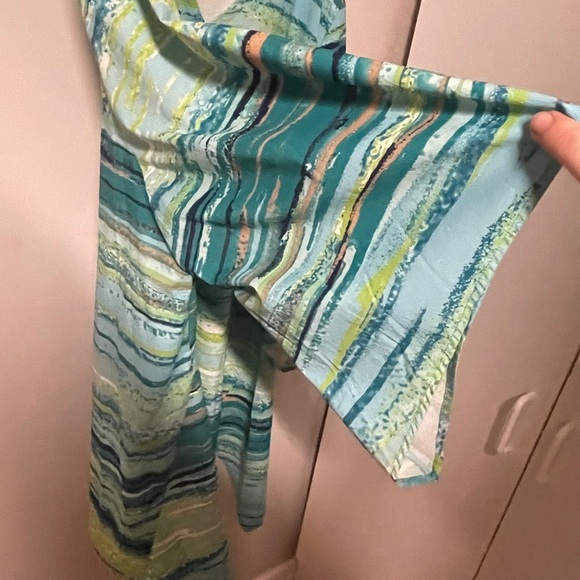 Catherines Blue and Green Striped Tunic - Picture 2 of 5